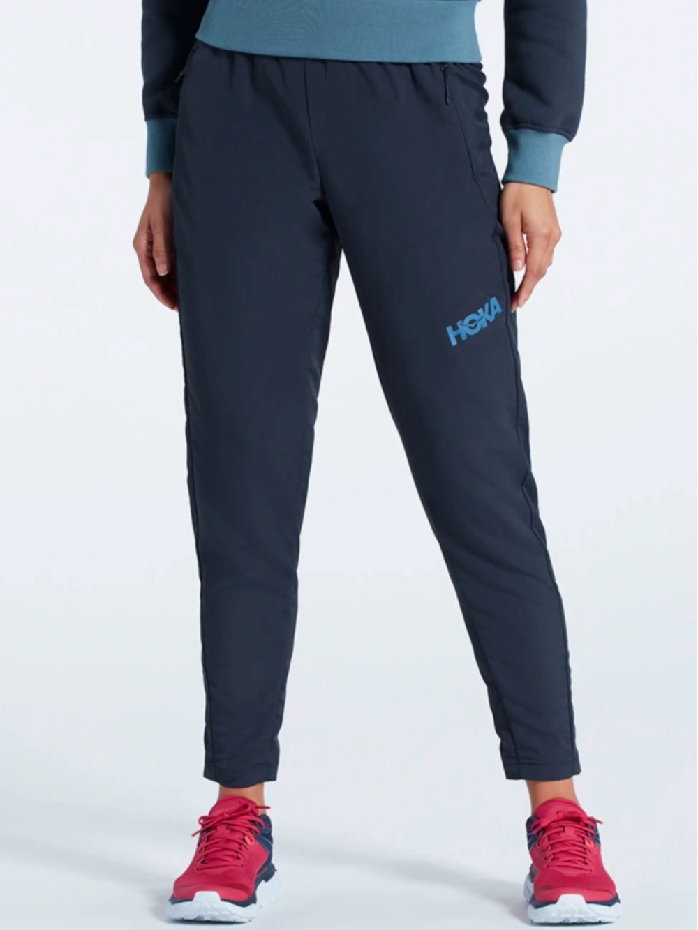 Hoka One One Jogger Pants Women's XS Navy Drawstring Running Pull On